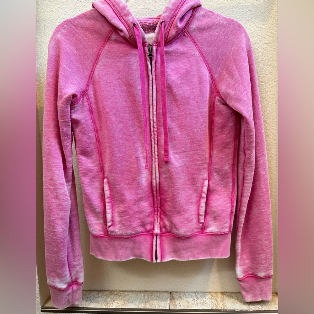 Aeropostale hoodie, pink color, zip up, drawstring, women’s XS/TP